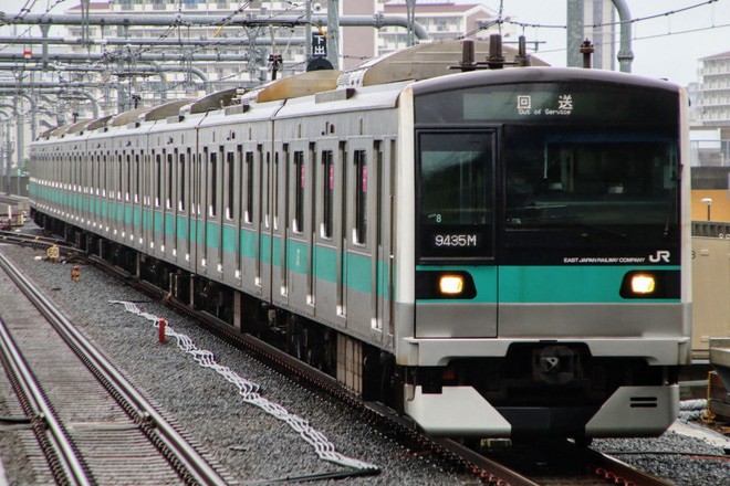 【JR東】E233系マト8編成長野総合車両センター出場を国立駅で撮影した写真