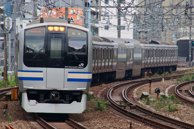 【JR東】E217系Y-24編成東京総合車両センター入場回送を渋谷～恵比寿間で撮影した写真