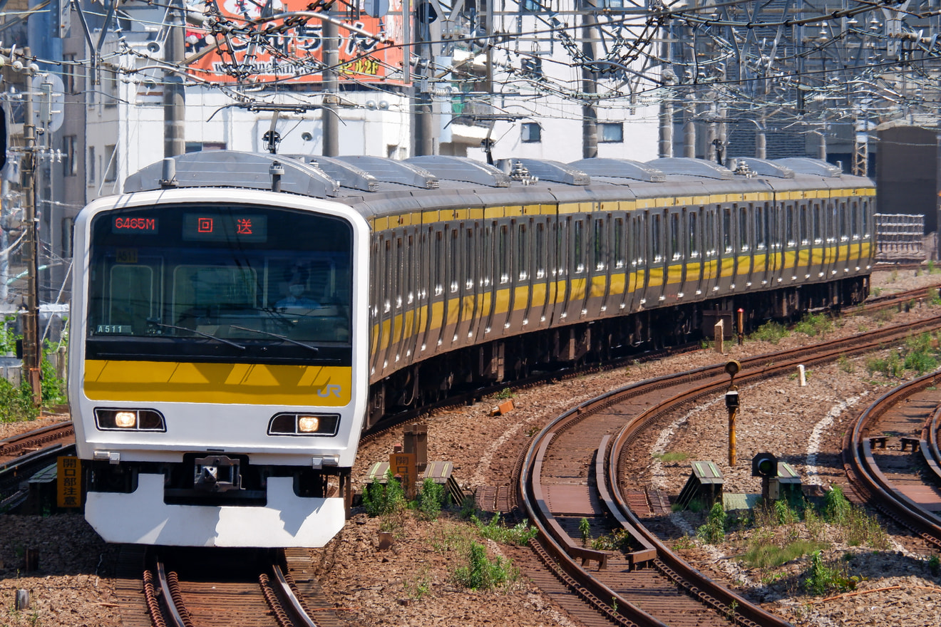 【JR東】E231系ミツA511編成東京総合車両センター出場回送の拡大写真