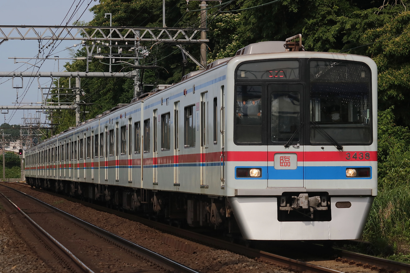 【京成】3400形3438編成による団体臨時列車が運転されるの拡大写真
