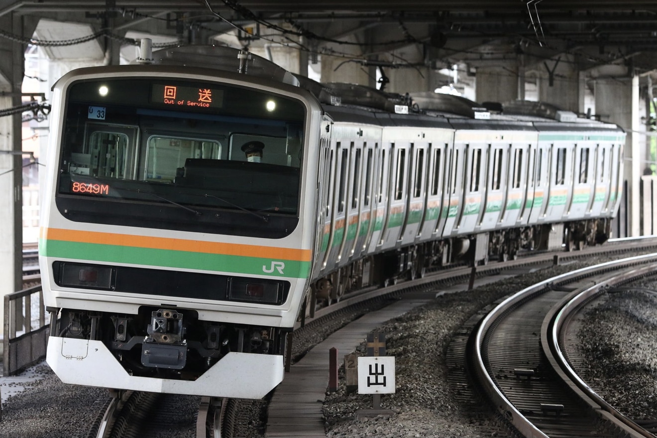 【JR東】E231系U33編成東京総合車両センター出場回送の拡大写真