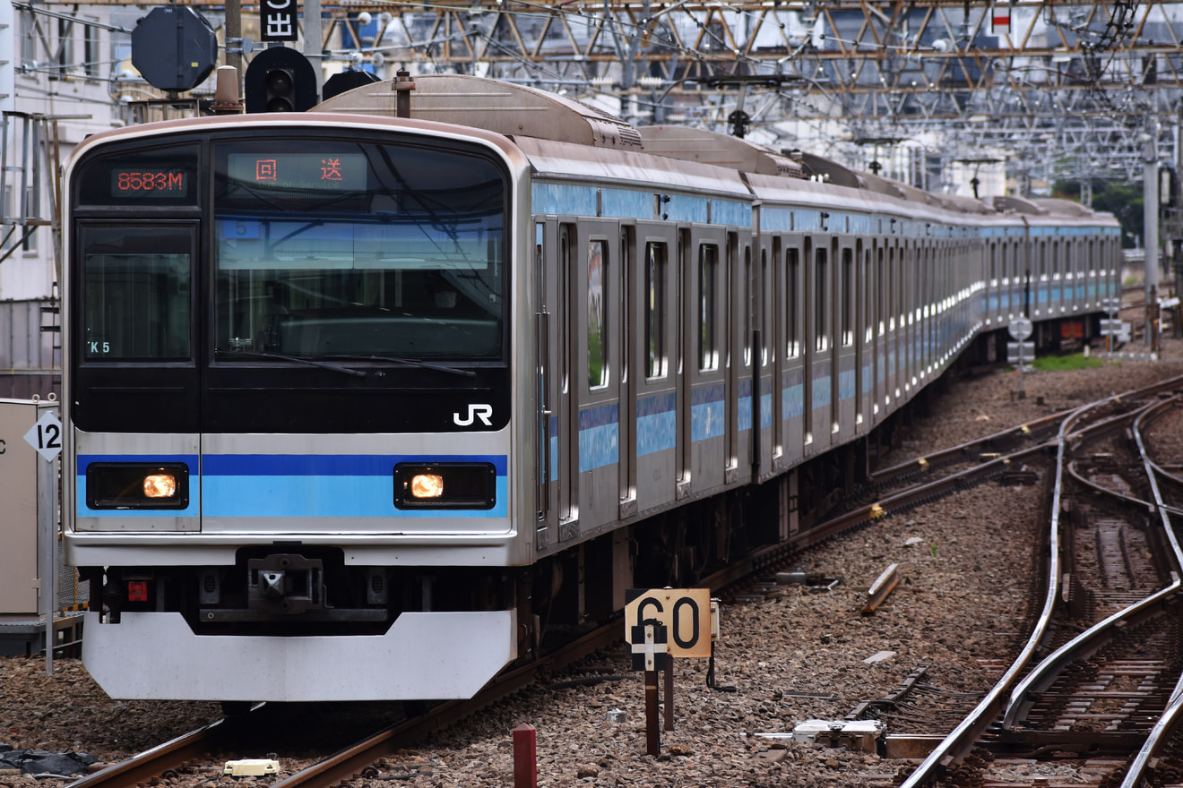 【JR東】E231系800番台K5編成車輪転削回送の拡大写真