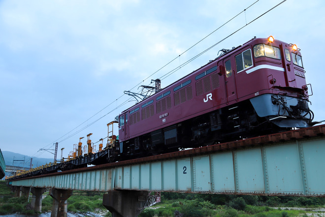【JR東】ED75-757牽引郡山工臨運転を伊達～東福島間で撮影した写真