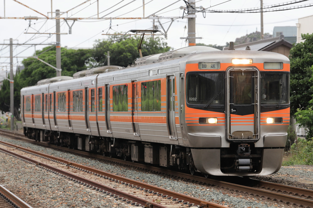 【JR海】313系8000番台B202編成が静岡車両区への拡大写真