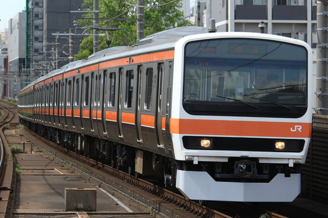 【JR東】209系ケヨM74編成東京総合車両センター出場を本千葉駅で撮影した写真