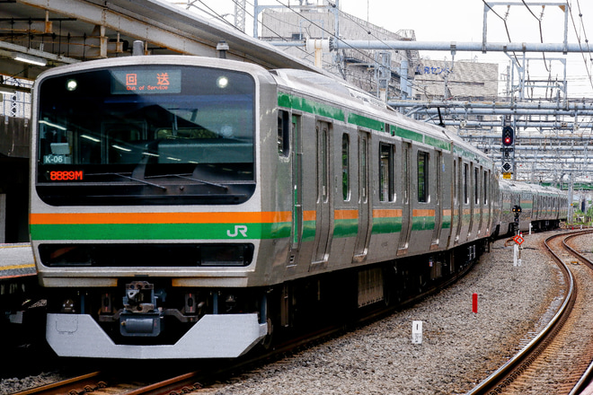 【JR東】E231系コツK-06編成東京総合車両センター出場回送を大崎駅で撮影した写真