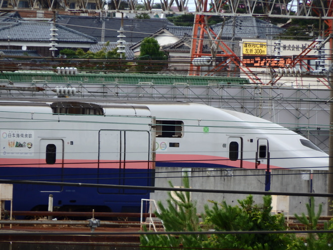 【JR東】E4系P22編成が解体中を新潟新幹線車両センター付近で撮影した写真