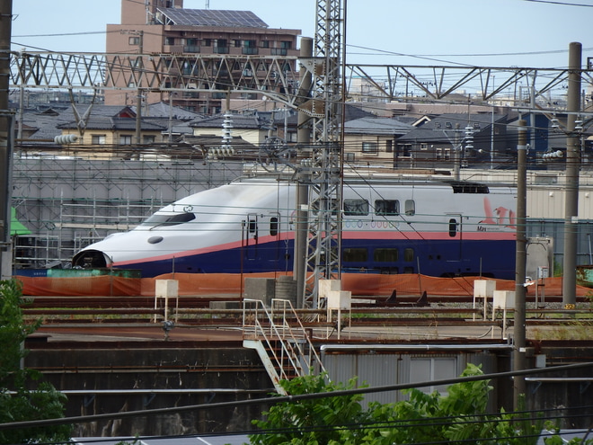 【JR東】E4系P22編成が解体中を新潟新幹線車両センター付近で撮影した写真