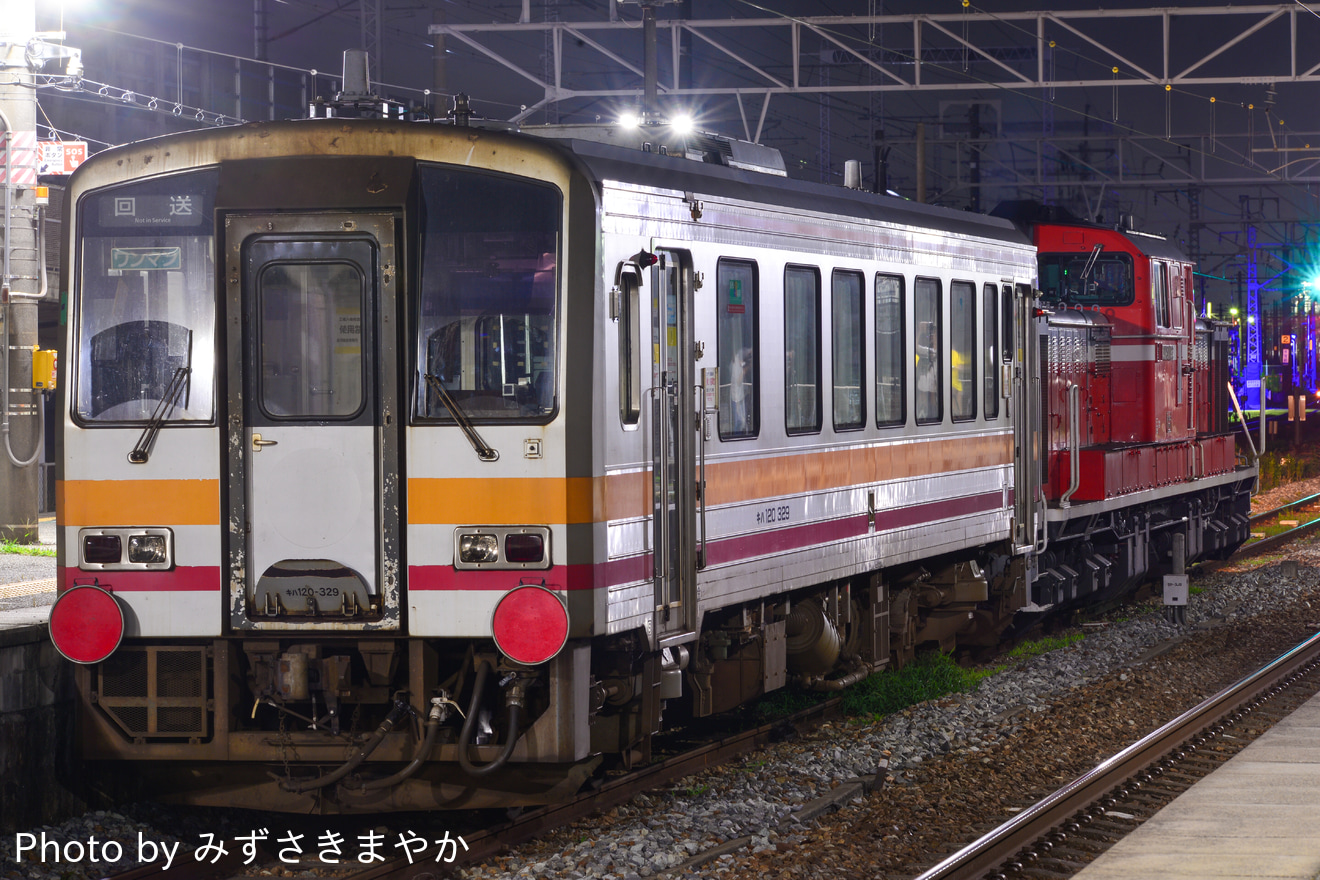 【JR西】キハ120-329後藤総合車両所本所入場の拡大写真