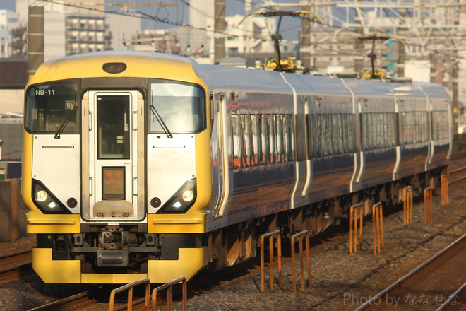 【JR東】「新宿わかしお」にE257系500番台波動用編成充当を下総中山駅で撮影した写真