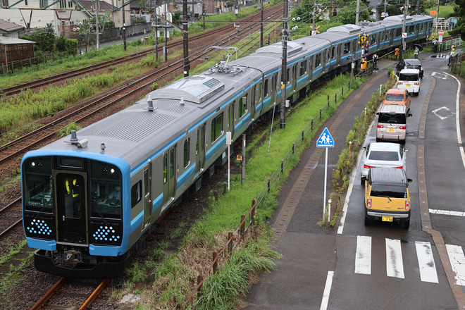 【JR東】相模線用新型車両E131系G-01編成公式試運転を新津駅付近で撮影した写真