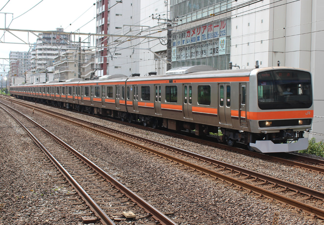 【JR東】E231系ケヨMU39編成東京総合車両センター出場回送を亀戸駅で撮影した写真