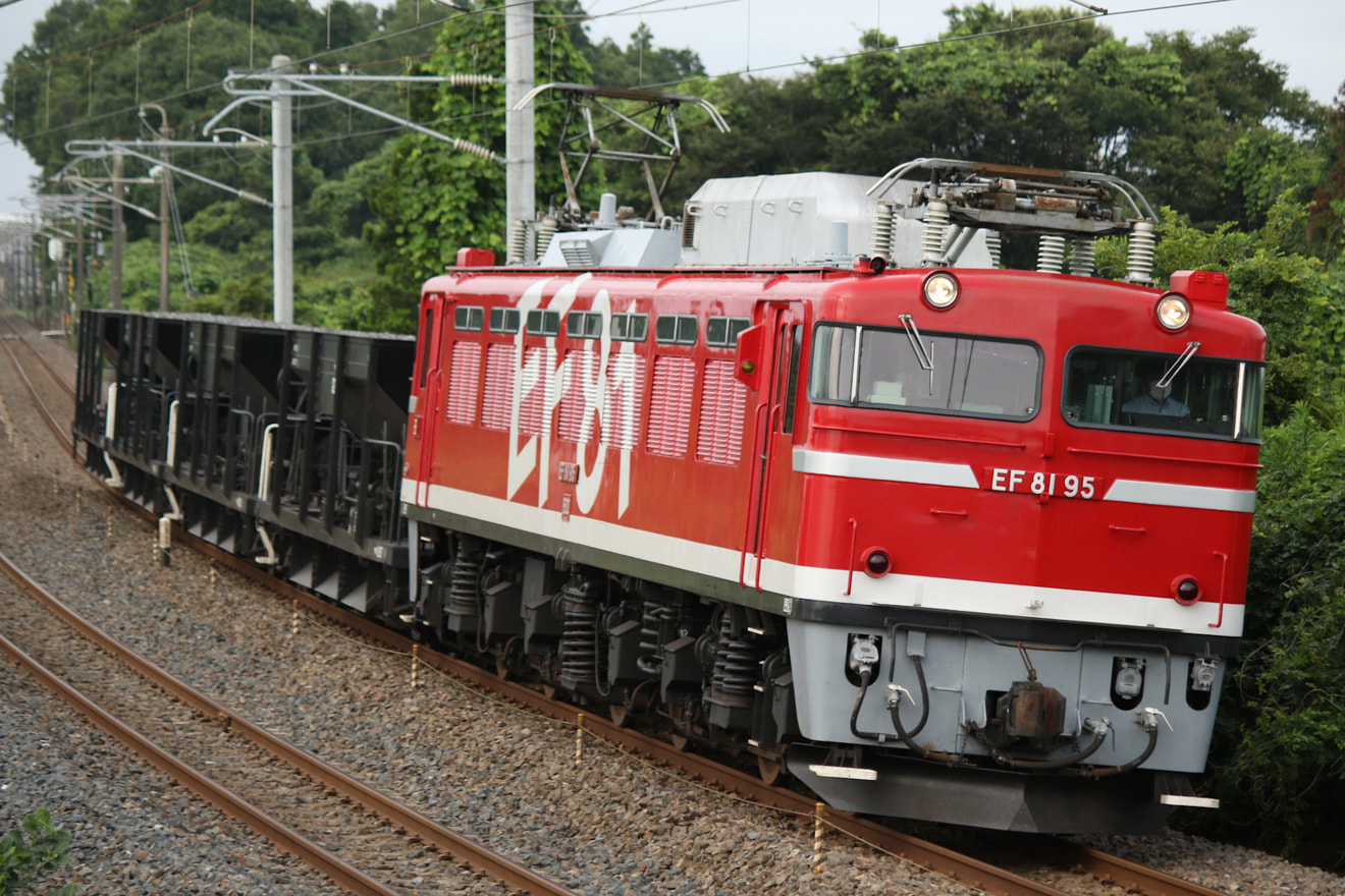 【JR東】EF81-95+ホキ800形 試運転列車運転の拡大写真