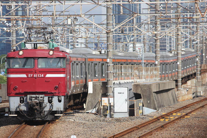 【JR東】E231系ケヨMU43編成秋田総合車両センター入場配給を新習志野駅で撮影した写真