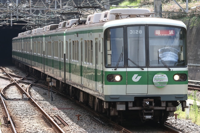 【神戸市交】最後の3000形の3128Fが営業運転を離脱を名谷駅で撮影した写真