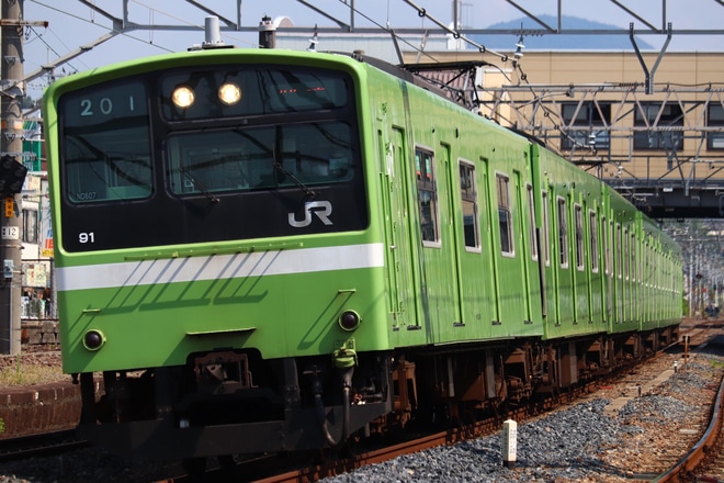 【JR西】201系ND607編成吹田総合車両所入場回送を不明で撮影した写真