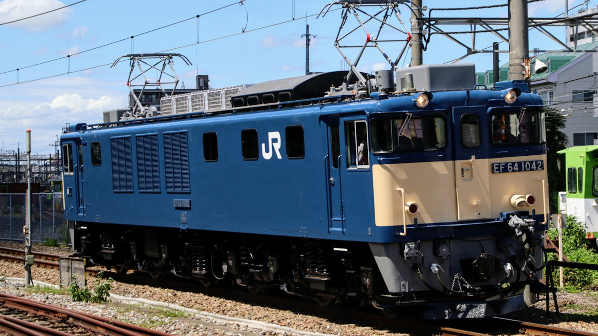 JR貨】EF64-1042国鉄色になり構内試運転 |2nd-train鉄道ニュース