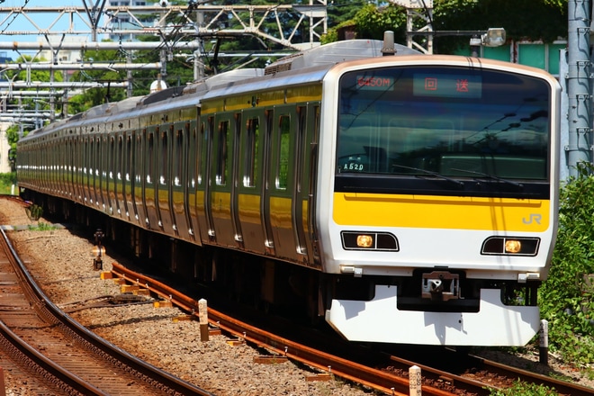 【JR東】E231系ミツA520編成東京総合車両センター入場回送を原宿駅で撮影した写真