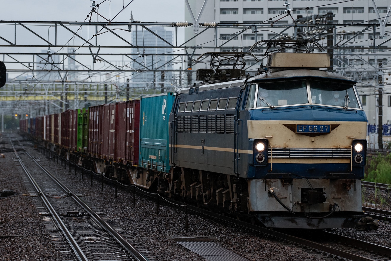 【JR貨】EF66-27:A18運用(20210818-0819)が遅延で日中の東海道線を走行の拡大写真