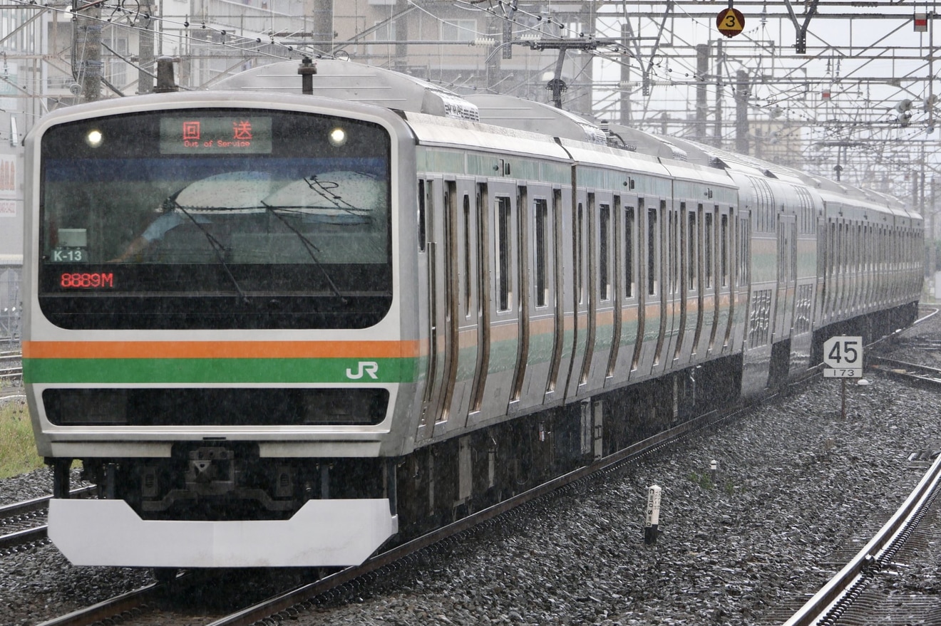 【JR東】E231系K-13編成機器更新工事を終えて東京総合車両センター出場の拡大写真