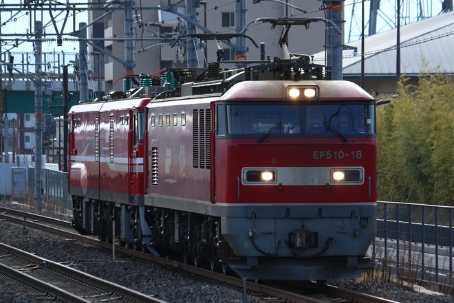 【JR貨】EH800-11京都から返却を桂川駅で撮影した写真