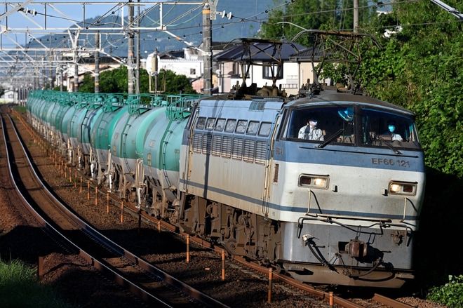 【JR貨】中央西線不通に伴うEF66-121牽引迂回タキ貨物を不明で撮影した写真