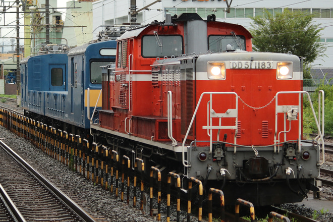 【JR西】クモル145・クル144京都鉄博展示返却配給を向日町駅で撮影した写真