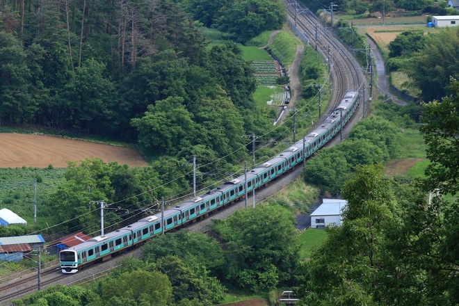 【JR東】E231系マト102編成長野総合車両センターへ入場を不明で撮影した写真