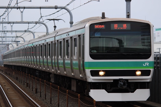 【JR東】E231系マト116編成長野総合車両センター出場を越谷レイクタウン駅で撮影した写真