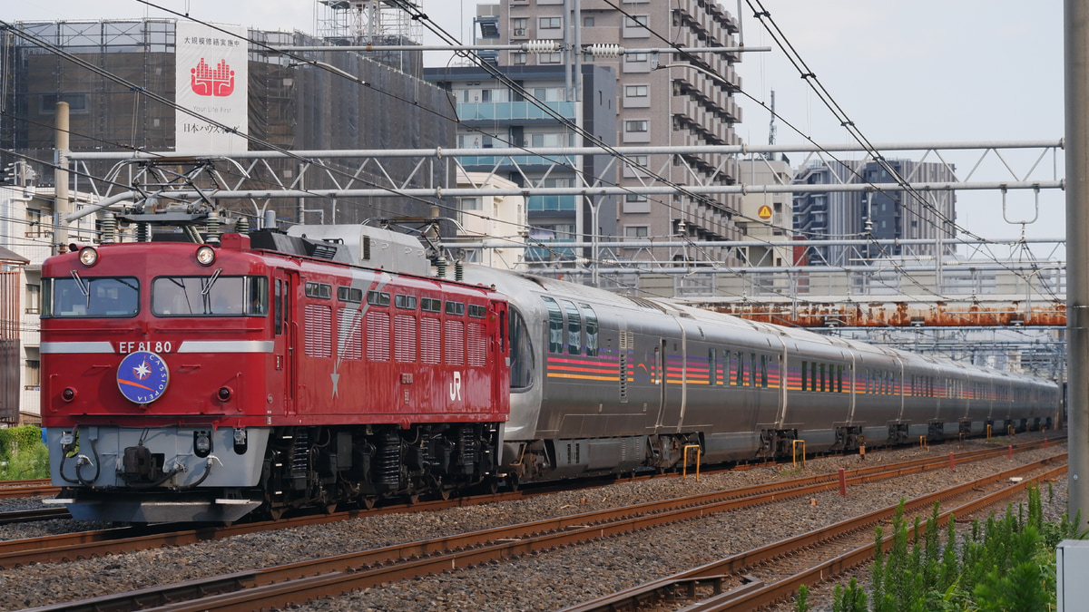 JR東】EF81-80牽引のカシオペア紀行青森行き運転(20210827) |2nd