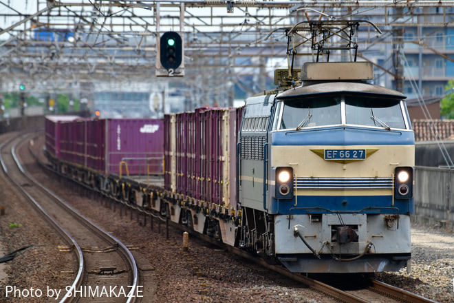 【JR貨】EF66-27:A24運用 3075レ(31日)を大高駅で撮影した写真