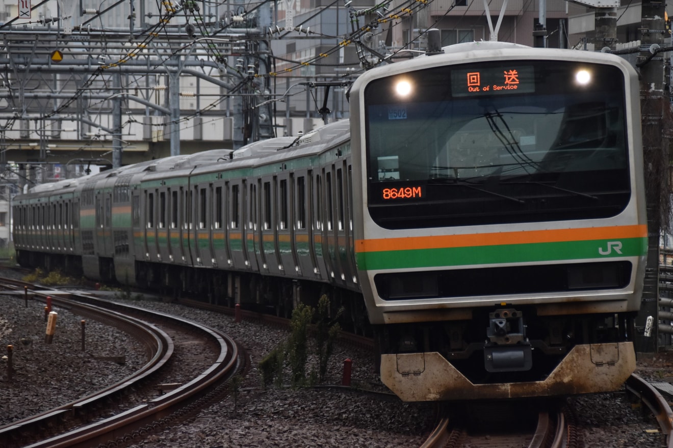 【JR東】E231系U502編成東京総合車両センター出場回送の拡大写真