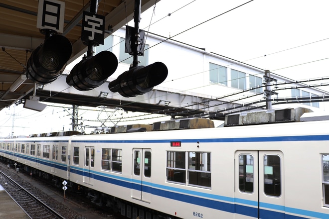 【東武】8000系8162F南栗橋工場出場試運転を新栃木駅で撮影した写真