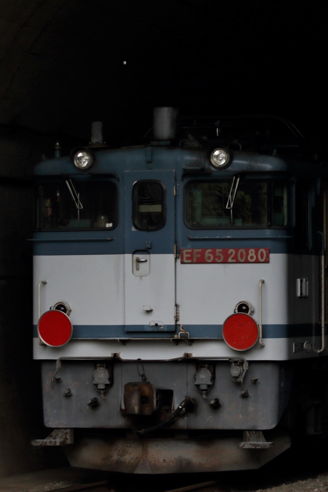 【JR貨】EF65-2080(JR貨物更新色)大宮車両所入場を不明で撮影した写真