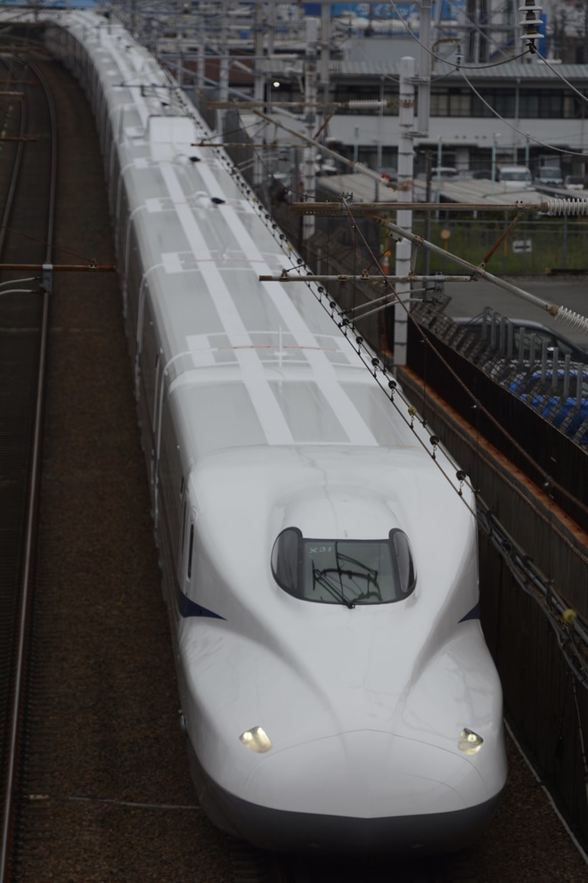 【JR海】N700A(スモールA) X31編成浜松工場出場試運転を名古屋〜三河安城間で撮影した写真