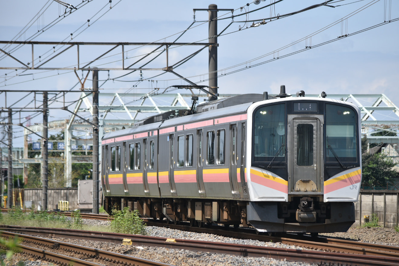 【JR東】E129系 A7編成大宮総合車両センター入場回送の拡大写真