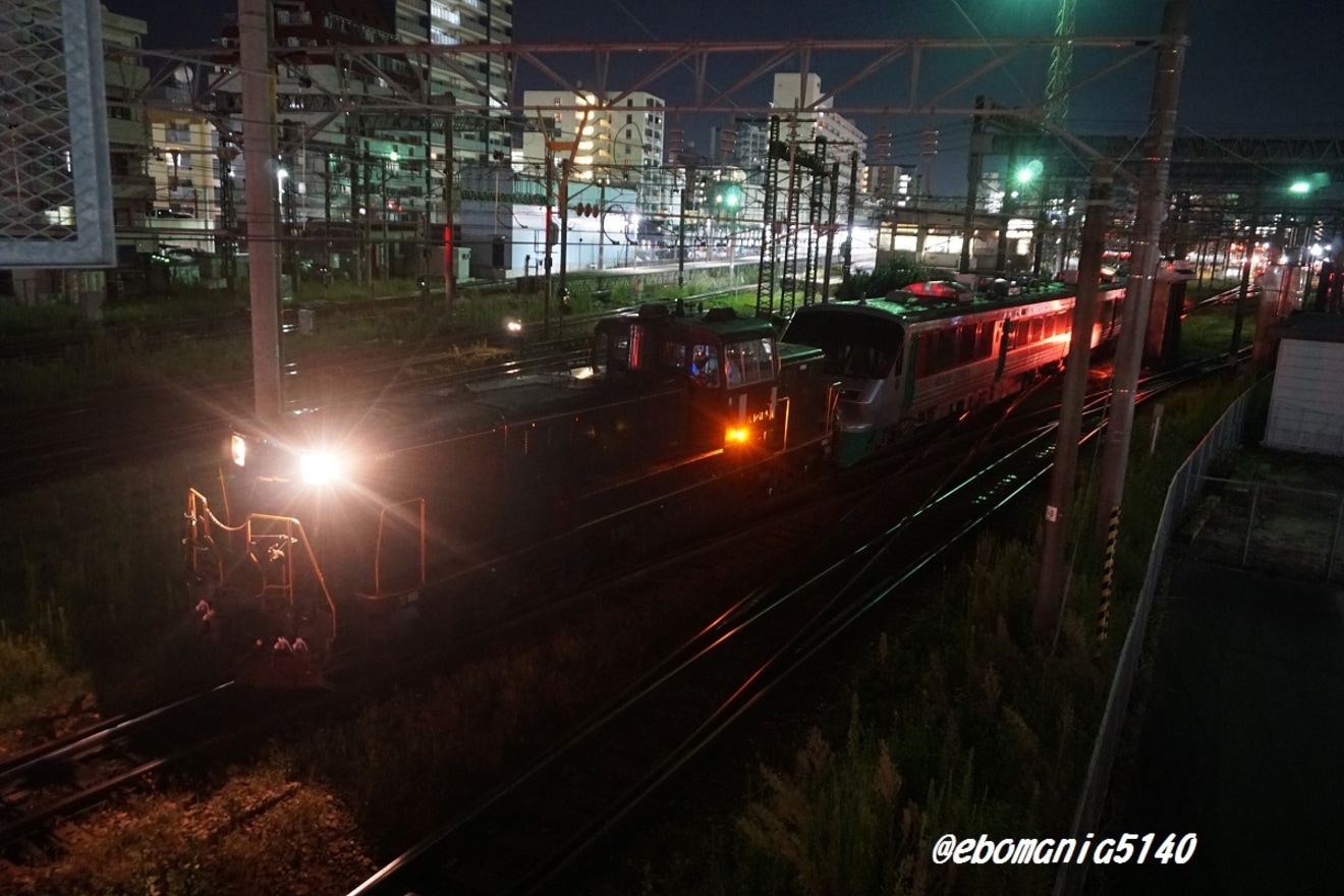 【JR九】水没した783系CM15編成小倉総合車両センターへの拡大写真