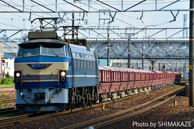 【JR貨】EF66-27:A6運用 赤ホキ(9月15日)を清須～稲沢間で撮影した写真