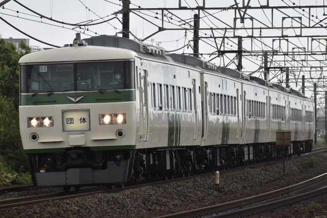 【JR東】185系B6編成を使用した団体臨時列車が伊東まで運転を茅ヶ崎～平塚間で撮影した写真