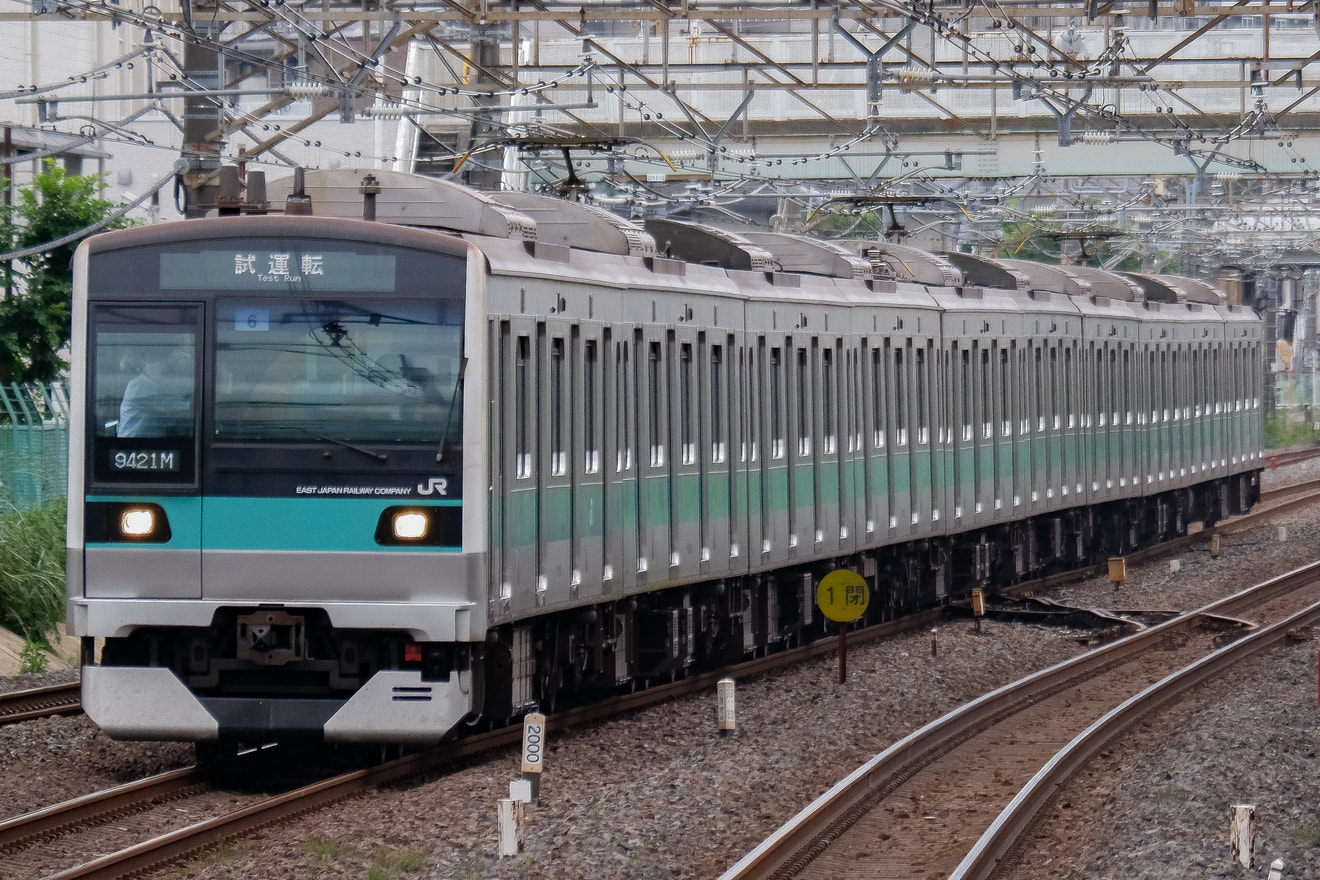 【JR東】E233系2000番台マト6編成による綾瀬運輸区乗務員訓練の拡大写真