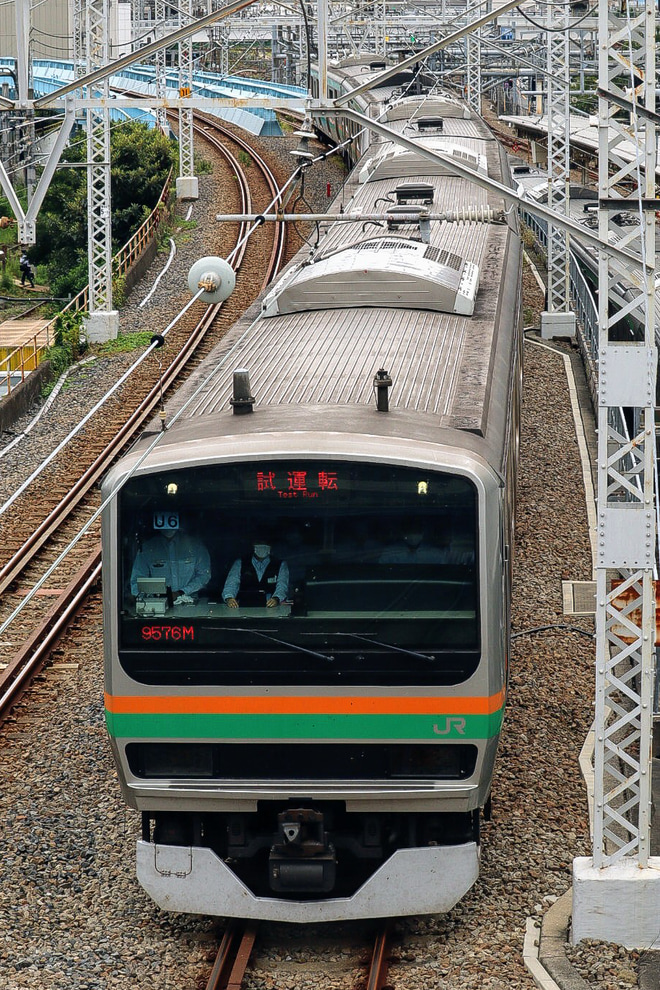 【JR東】E231系ヤマU6編成による試運転を実施を品川～大崎間で撮影した写真