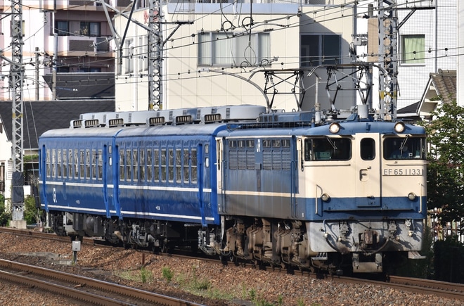 【JR西】EF65-1133牽引で12系2両が返却回送