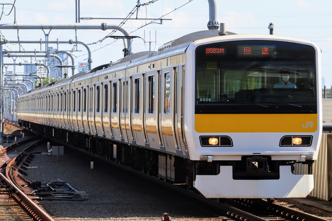 【JR東】E231系A528編成車輪転削回送(202110)を東小金井駅で撮影した写真