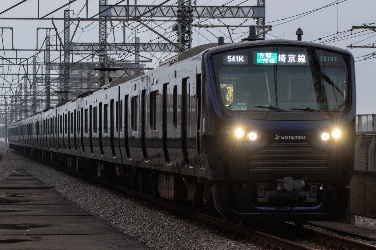 【相鉄】12000系12102×10(12102F)が埼京線池袋以北で営業運転の拡大写真