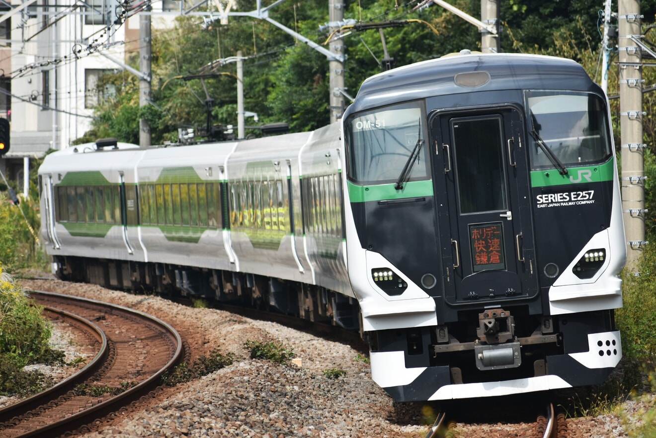 【JR東】ホリデー快速鎌倉号がE257系5500番台の運行にの拡大写真