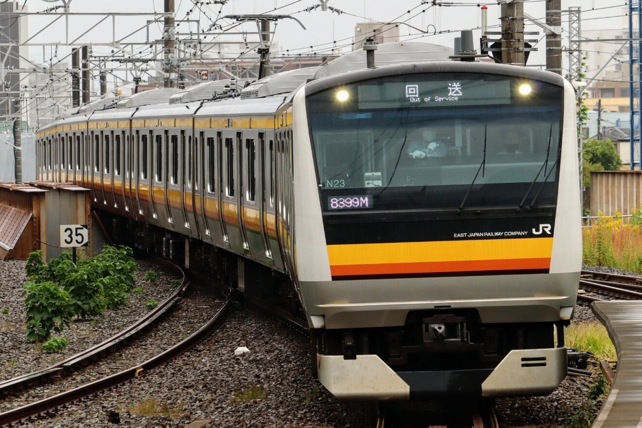 【JR東】E233系ナハN23編成 東京総合車両センター出場の拡大写真