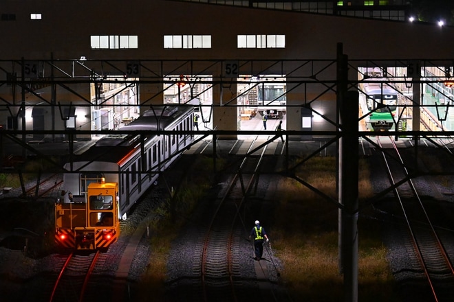 【メトロ】南北線9000系増結車の2両が新木場車両基地へを不明で撮影した写真
