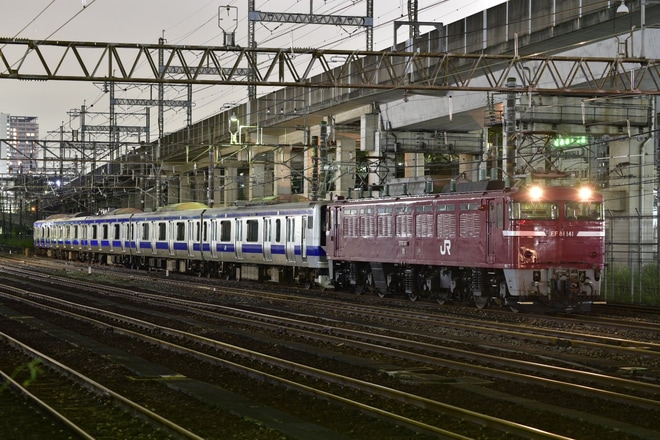 【JR東】E531系K465編成配給輸送を田端操車場で撮影した写真