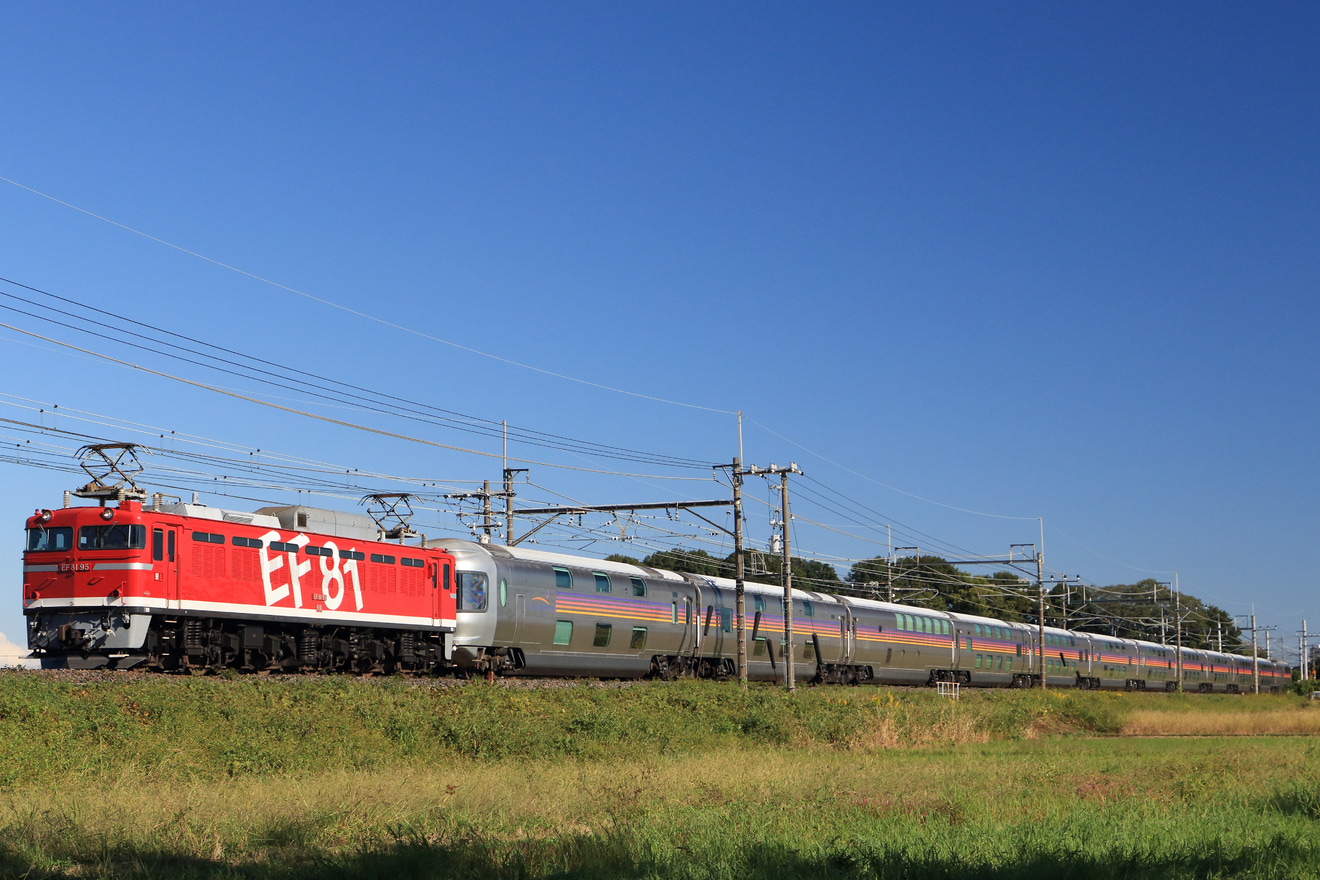 【JR東】EF81-95牽引常磐線経由カシオペア紀行の拡大写真
