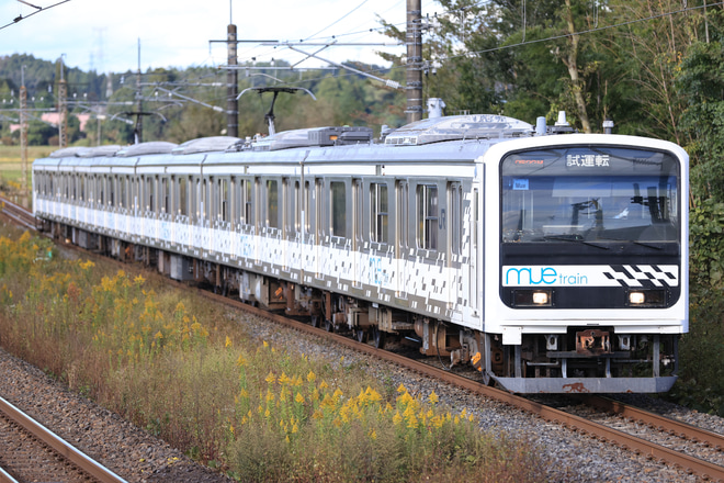 【JR東】209系MUE-Train 宇都宮線試運転を片岡～蒲須坂間で撮影した写真